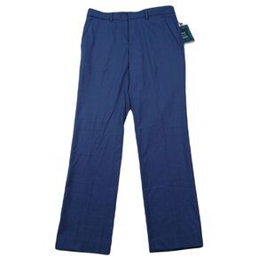 Perry Ellis‎ Slim-Fit Dress Pants Mens 30x30 Blue Tonal Windowpane NEW
